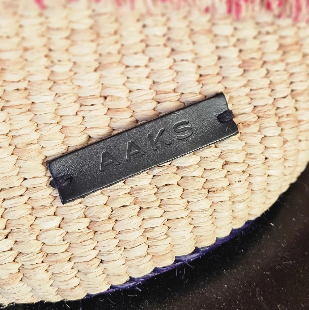 AAKS Straw Raffia African Basket Handbag - Picture 6 of 8